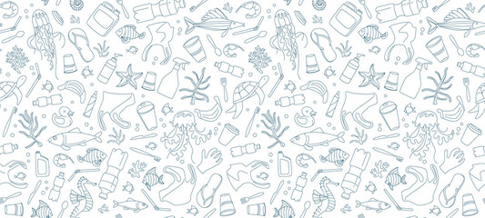 No plastic, save the Planet, Zero waste. Seave the Ocean, ecological problem
