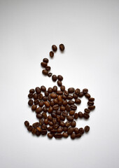 Coffee Bean Mug Image On White Background