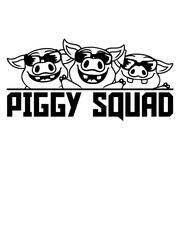Freunde Schweine Piggy Squad 