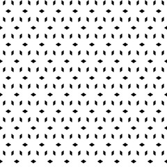 Repeated black rhombusess on white background. Diamonds tessellation wallpaper. Seamless surface pattern design with polygons. Mosaic motif. Digital paper with blocks for web designing, textile print.