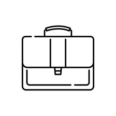 Business briefcase, bag or briefcase icon in flat style