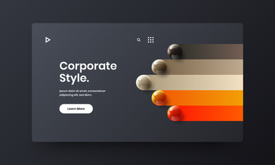 Naklejka premium Fresh realistic balls booklet template. Clean cover design vector layout.