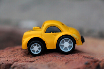 Fototapeta na wymiar toy car on the ground
