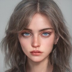 Naklejka premium cute and pretty girl