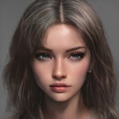 Naklejka premium cute and pretty girl