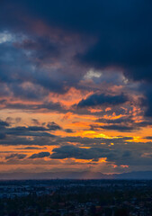 Sunset Over a Small City