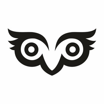 Vector illustration Logo owl eyes template icon for sign or emblem