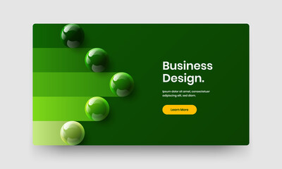 Modern realistic balls pamphlet concept. Amazing corporate identity vector design template.