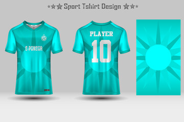 Naklejka premium Football sport jersey mockup abstract geometric pattern t-shirt design