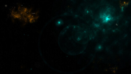  Star particle motion on black background, starlight nebula in galaxy at universe Space background