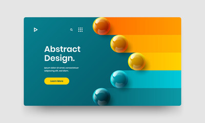 Original realistic balls flyer template. Simple postcard vector design layout.