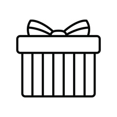 Present gift box icon. Vector isolated element. Christmas gift icon illustration vector symbol. Surprise present design. Stock vector.