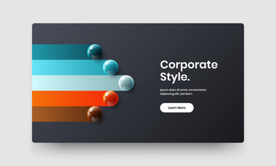 Fresh handbill vector design illustration. Clean realistic spheres banner concept.