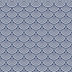 Navy blue Japanese geometric pattern background.