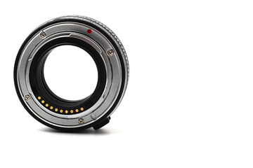 macro rings for macro photography of insects isolated in white for the camera