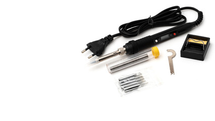 Soldering iron isolated on a white background