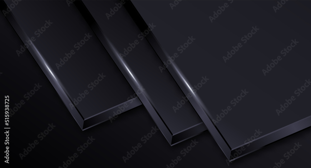 Wall mural modern dark background geometric shape abstract presentation template isolated vector