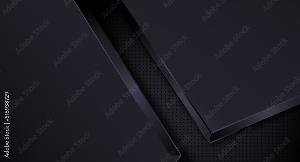 Wall mural modern dark background geometric shape abstract presentation template isolated vector
