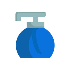 Cartoon bottle cream and shampoo cosmetics container. Face lotion oil and facial skin vector illustration. Skincare beauty cosmetic clean and drawing simplicity perfume glass object