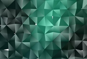 Light Green vector abstract mosaic background.