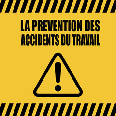 Logo la prévention des accidents du travail. - obrazy, fototapety, plakaty