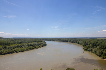 Danube river in Bratislava, the capital of Slovakia