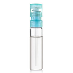 Perfume sample mockup isolated on white background