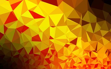 Light Orange vector abstract polygonal layout.