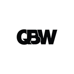 QBW letter monogram logo design vector