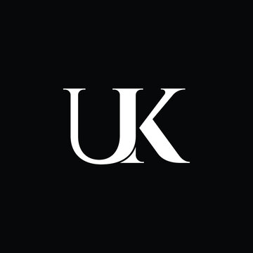 Letter UK luxury logo design vector