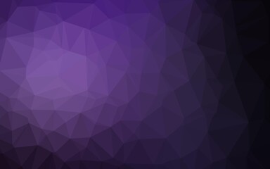 Dark Purple vector polygonal background.