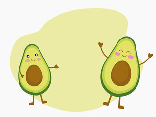 Avocado vector, print, background