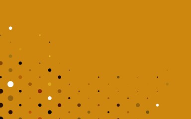 Light Yellow, Orange vector backdrop with dots.