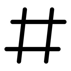 Fototapeta premium hashtag glyph icon