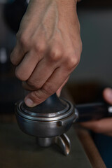 barista preparing an espresso