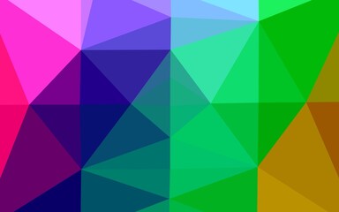 Light Multicolor, Rainbow vector triangle mosaic texture.