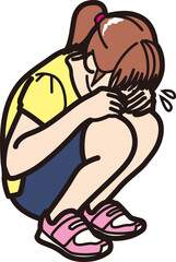 泣いている女の子