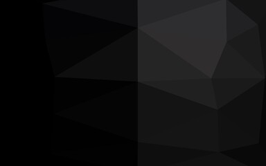 Dark Black vector abstract polygonal layout.