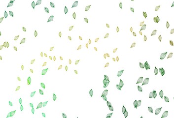 Light Green, Yellow vector sketch background.