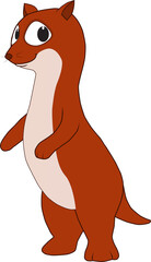 illustration of a cartoon mink