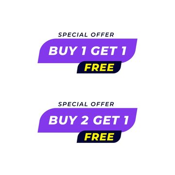 Buy 1 get 1 free banner design concept