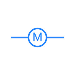 electronic symbol of motor vector illustration