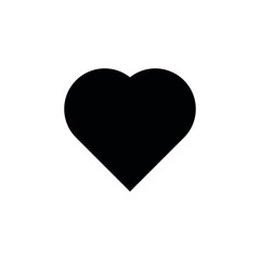 2D heart shape in mathematics. Black heart shape drawing for kids isolated on white background