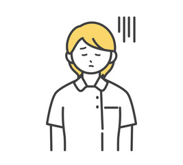 医療従事者の表情とジェスチャーのイラスト素材