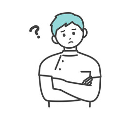 医療従事者の表情とジェスチャーのイラスト素材