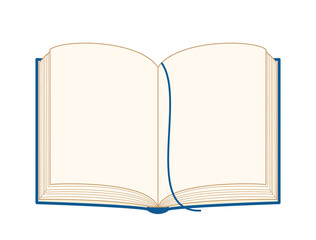 紐つきの開いた本のイラスト