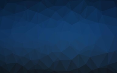 Dark BLUE vector low poly texture.