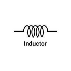 electronic symbol of inductor vector illustration