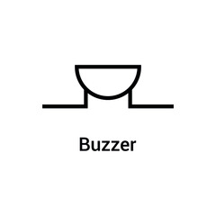 Fototapeta na wymiar electronic symbol of buzzer vector illustration