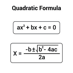 Solving a quadratic equation formula in mathematics